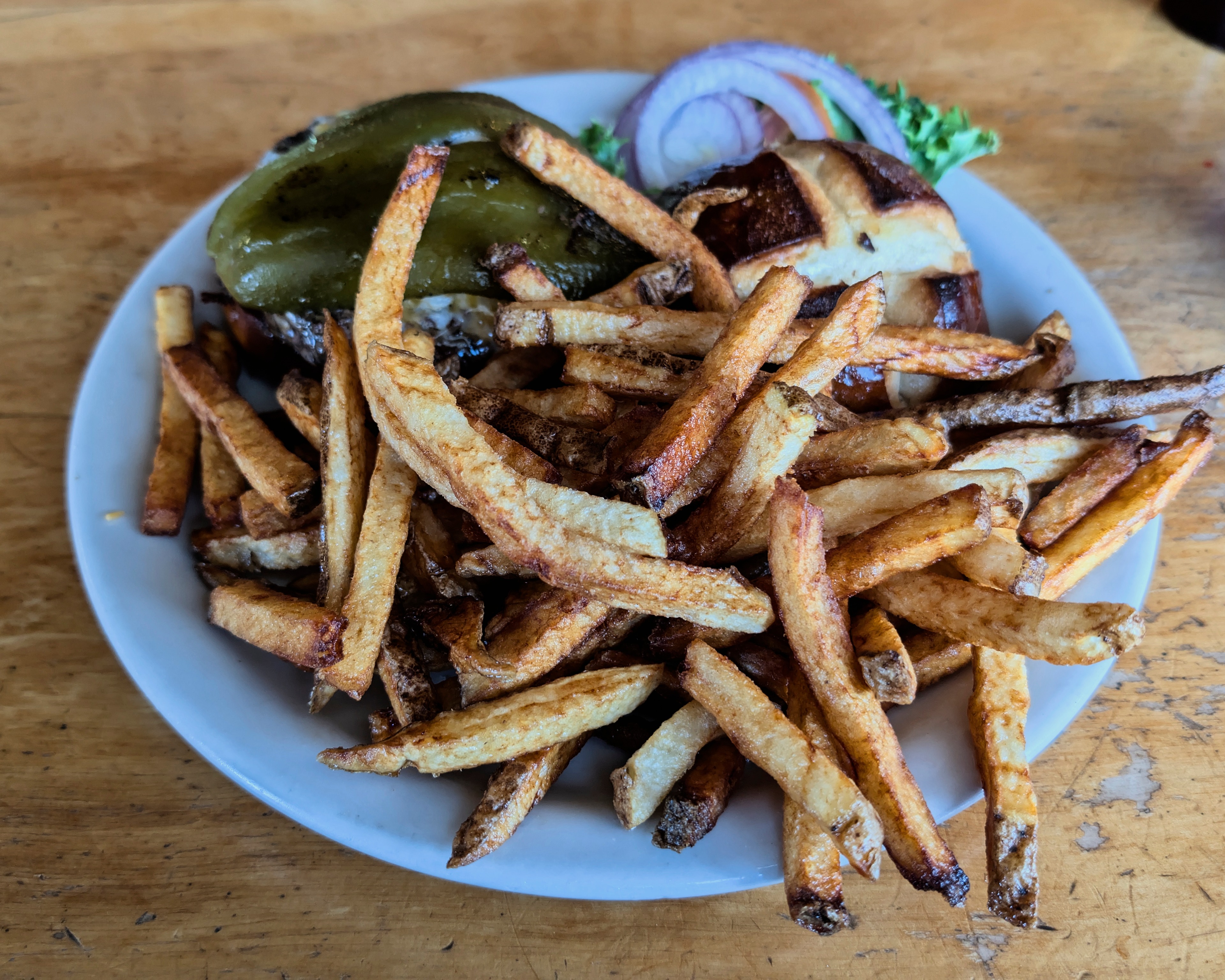 Anaheim chili burger at Lilo's