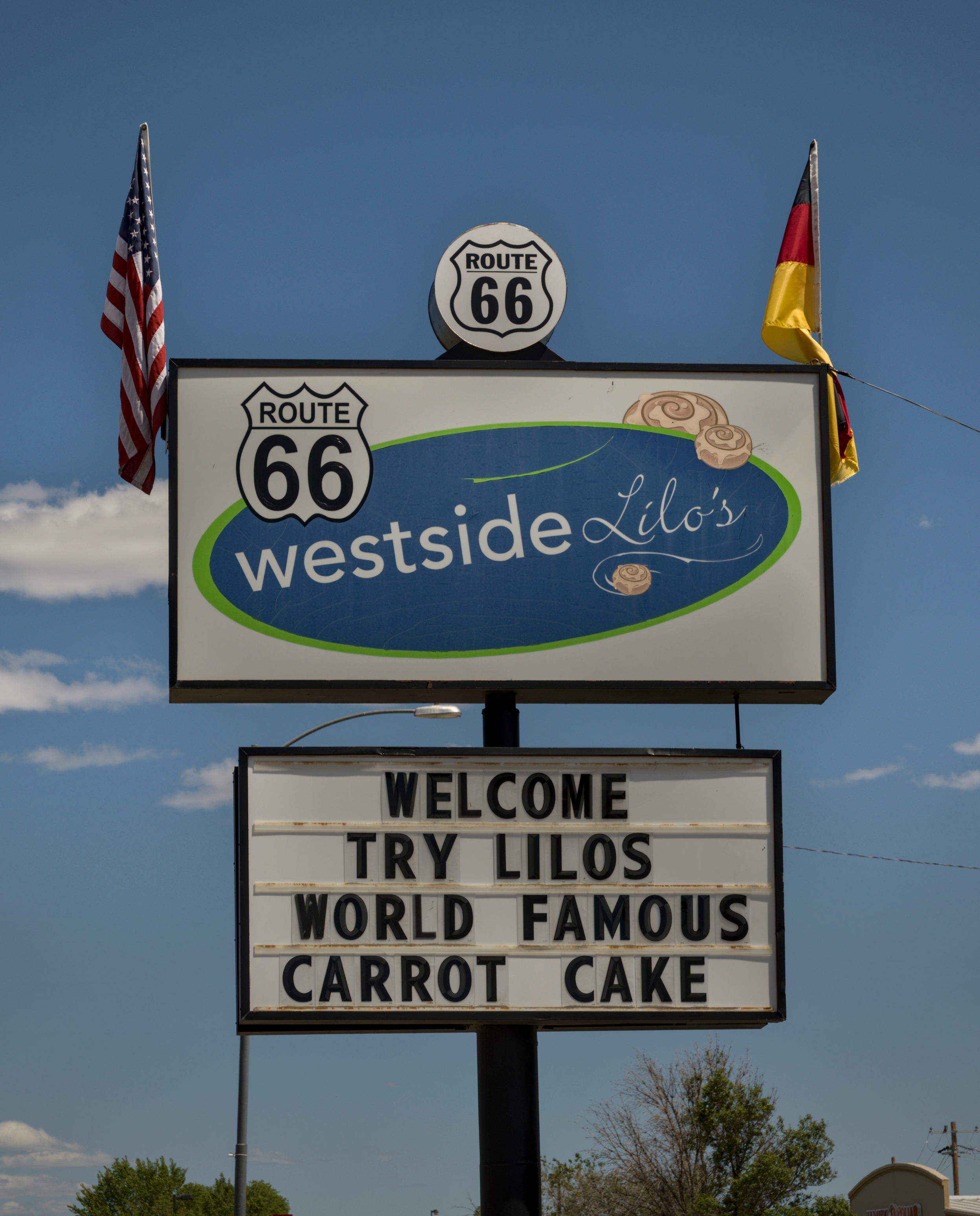 Westside Lilo's Route 66 sign